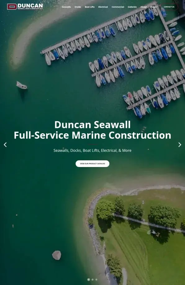 Duncan Seawall Dock & Boat Lift